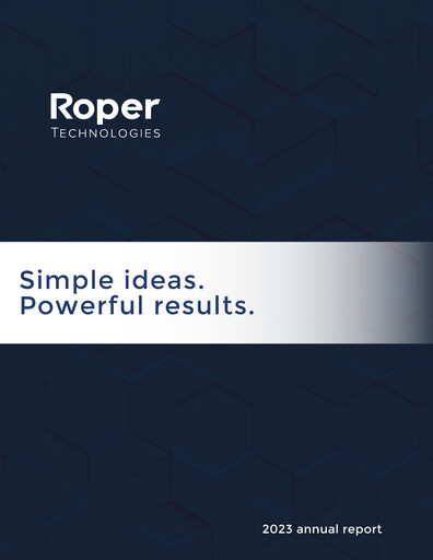 Thumbnail Roper Technologies Annual Report 2023