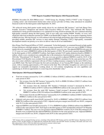 Thumbnail VNET Group Quarterly Report 2024-q3