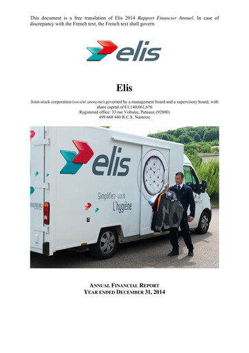 Miniature Elis Bilan financier 2014
