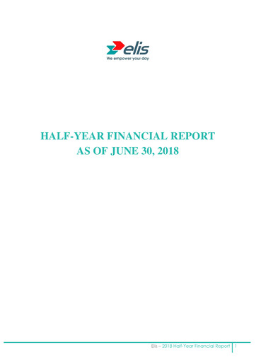 Miniature Elis Rapport semestriel 2018-h1