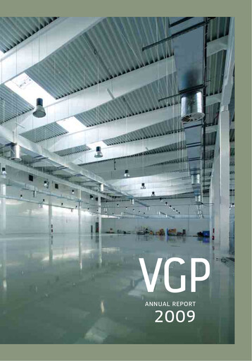 Miniature VGP NV Rapport annuel 2009