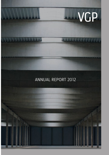 Miniature VGP NV Rapport annuel 2012
