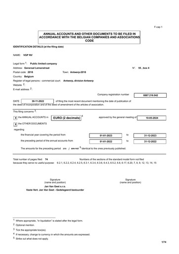 Thumbnail VGP NV Financial Statement 2023