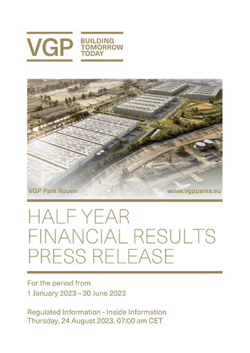 Thumbnail VGP NV Half-year Report 2023-h1