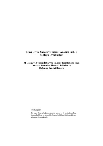 Thumbnail Mavi Giyim Sanayi ve Ticaret Financial Statement 2017