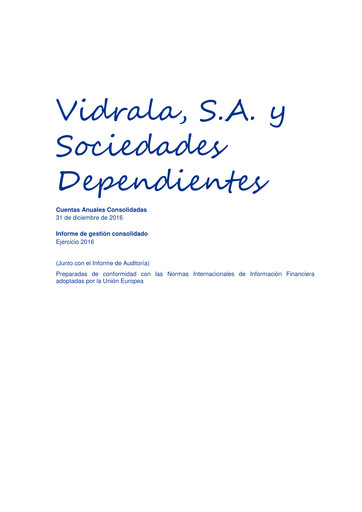 Thumbnail Vidrala Financial Statement 2016
