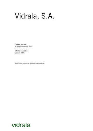 Thumbnail Vidrala Financial Statement 2025