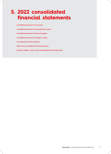 Thumbnail Sopra Steria Group Financial Statement 2022