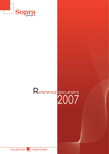 Thumbnail Sopra Steria Group Universal Registration Document 2007