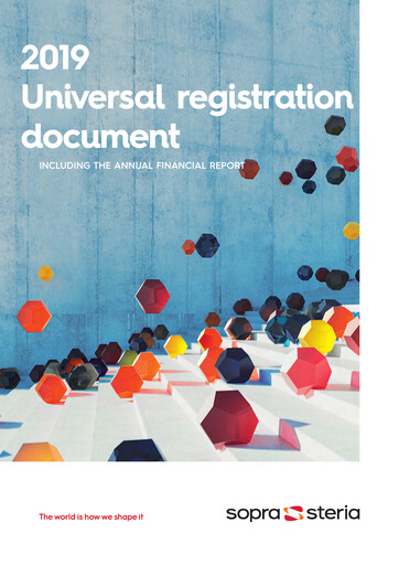 Thumbnail Sopra Steria Group Universal Registration Document 2019