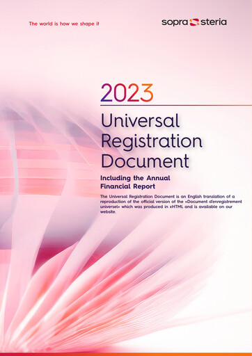 Thumbnail Sopra Steria Group Universal Registration Document 2023