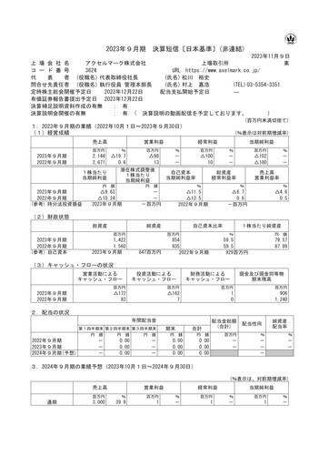 Thumbnail Axel Mark Financial Statement fy2023