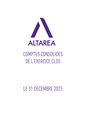 Thumbnail Altarea Financial Statement 2025