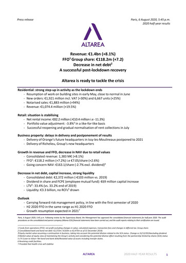 Thumbnail Altarea Half-year Report 2020-h1