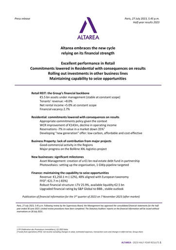 Thumbnail Altarea Half-year Report 2023-h1