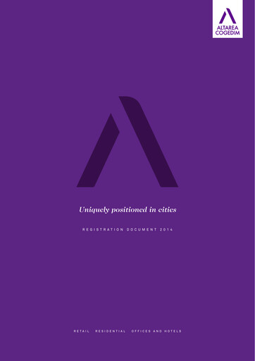 Thumbnail Altarea Universal Registration Document 2014