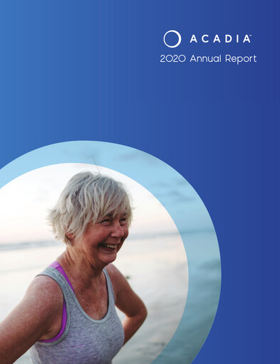 Miniature ACADIA Pharmaceuticals Rapport annuel 2020