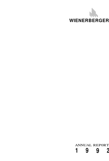 Thumbnail Wienerberger Annual Report 1992