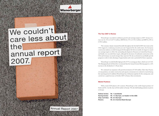 Thumbnail Wienerberger Annual Report 2007