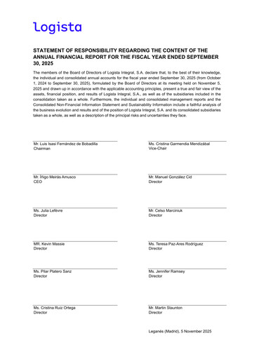 Thumbnail Logista (Compañía de Distribución Integral Logista) Financial Report 2025