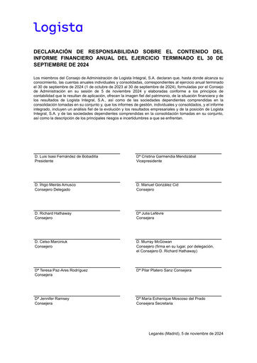 Thumbnail Logista (Compañía de Distribución Integral Logista) Financial Report 2024