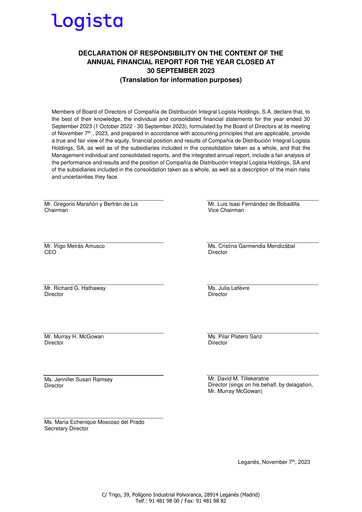 Thumbnail Logista (Compañía de Distribución Integral Logista) Financial Statement fy2023