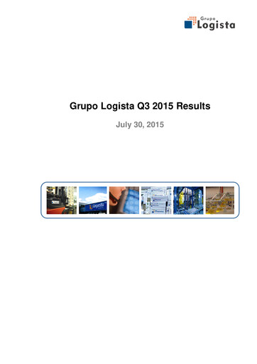 Thumbnail Logista (Compañía de Distribución Integral Logista) Quarterly Report 2015-q3