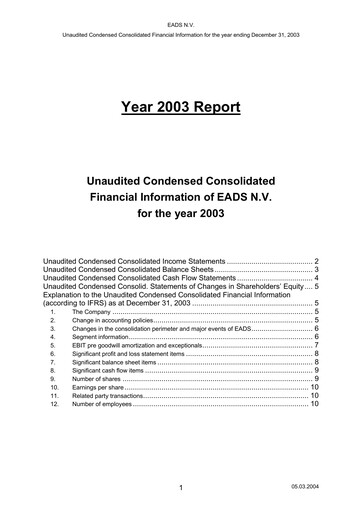 Thumbnail Airbus Financial Statement 2003