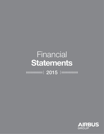 Thumbnail Airbus Financial Statement 2015
