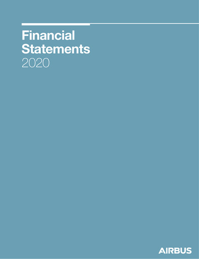 Thumbnail Airbus Financial Statement 2020