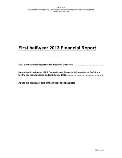 Thumbnail Airbus Half-year Report 2013-h1