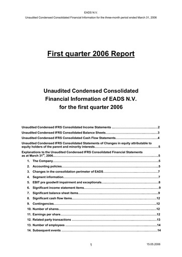 Thumbnail Airbus Quarterly Report 2006-q1