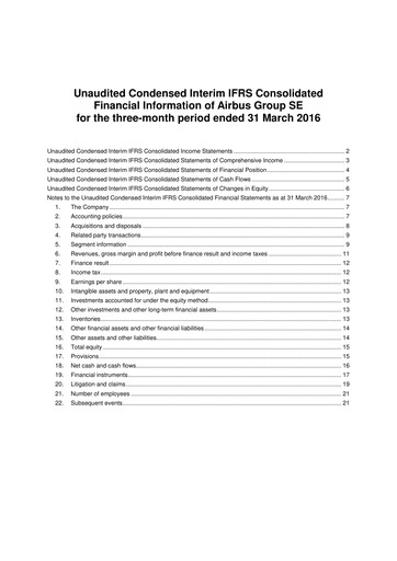 Thumbnail Airbus Quarterly Report 2016-q1