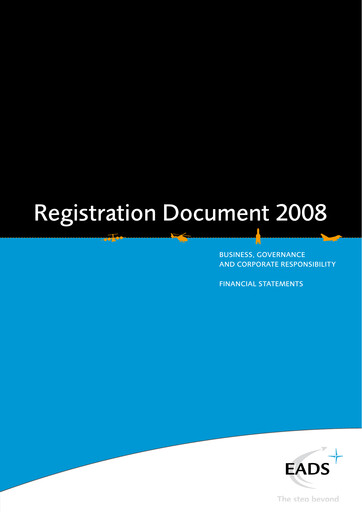 Miniature Airbus Document d'enregistrement universel 2008