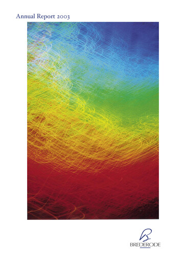 Thumbnail Brederode Annual Report 2003