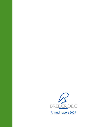 Thumbnail Brederode Annual Report 2009