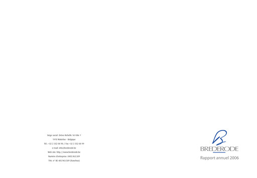 Thumbnail Brederode Annual Report 2006