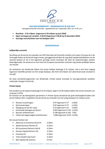 Miniature Brederode Rapport semestriel 2017-h1