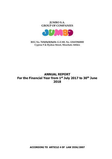 Thumbnail Jumbo S.A.
 Annual Report 2017-2018