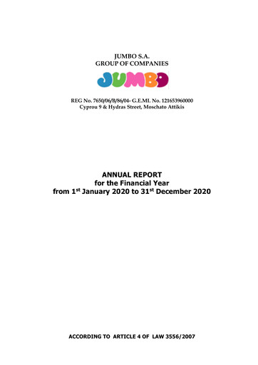 Thumbnail Jumbo S.A.
 Annual Report 2020