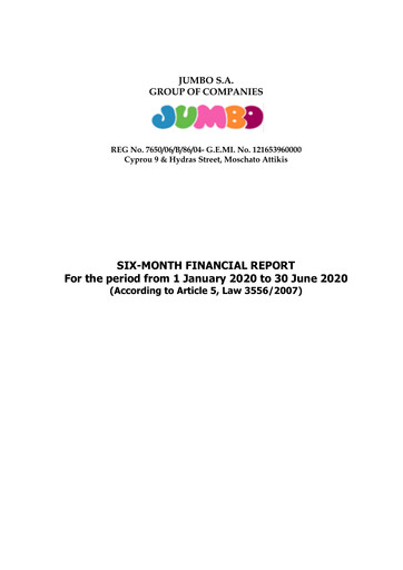 Thumbnail Jumbo S.A.
 Financial Statement 2020-h1