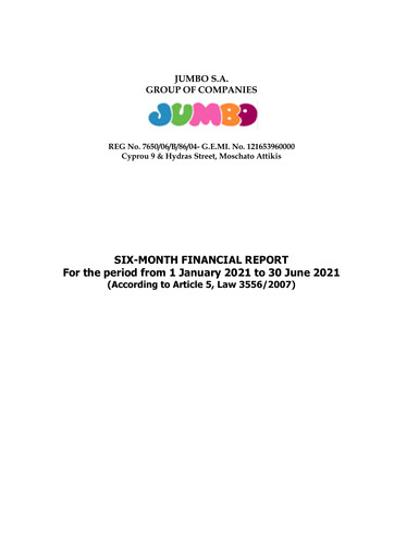 Thumbnail Jumbo S.A.
 Financial Statement 2021-h1
