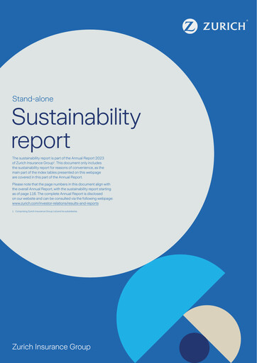 Thumbnail Zurich Insurance Group Sustainability Report 2023