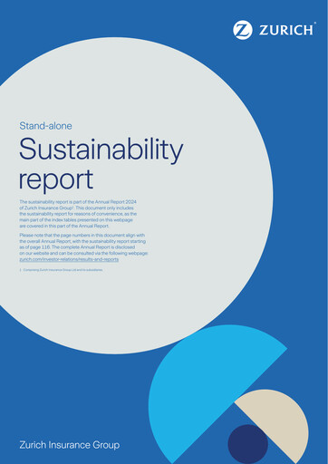 Thumbnail Zurich Insurance Group Sustainability Report 2024