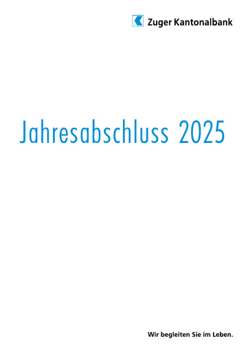 Vorschaubild Zuger Kantonalbank Finanzmitteilung 2025