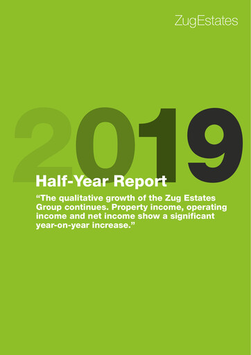 Thumbnail Zug Estates Holding Half-year Report 2019-h1