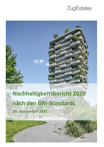 Thumbnail Zug Estates Holding Sustainability Report 2020