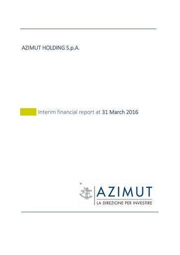 Thumbnail Azimut Holding Quarterly Report 2016-q1