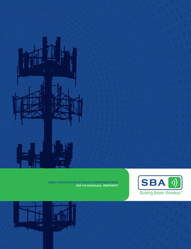Thumbnail SBA Communications Annual Report 2010
