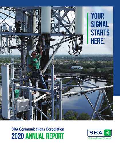 Thumbnail SBA Communications Annual Report 2020
